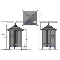 Shire Corner Arbour, (H)2510mm (W)1250mm (D)1250mm -Hozelock Store shire corner arbour h 2510mm w 1250mm d 1250mm5060437982220 01t bq