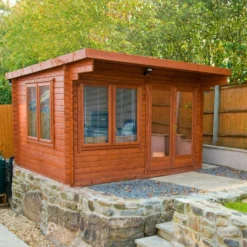 Shire Danbury 12x10 Glass Pent Tongue & Groove Wooden Cabin - Base Not Included -Hozelock Store shire danbury 12x10 glass pent tongue groove wooden cabin base not included5019804414611 01i bq