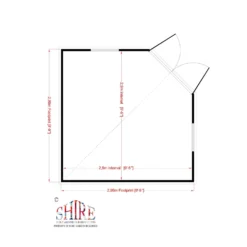 Shire Hampton 10x10 Glass Pent Shiplap Wooden Summer House - Base Not Included -Hozelock Store shire hampton 10x10 glass pent shiplap wooden summer house base not included5019804008186 03t