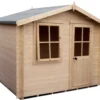 Shire Hartley 7x7 Eco Glass Apex Tongue & Groove Wooden Cabin - Base Included