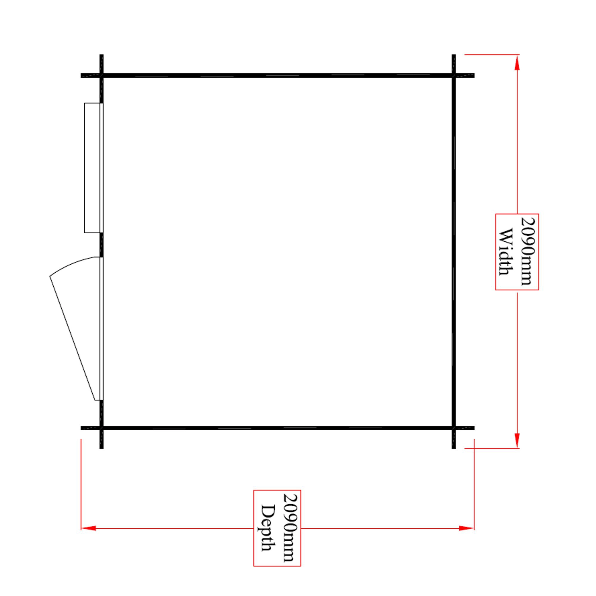 Shire Hartley 7x7 Glass Apex Tongue & Groove Wooden Cabin - Base Not Included 10 Shire Hartley 7x7 Glass Apex Tongue & Groove Wooden Cabin - Base Not Included - Image 10