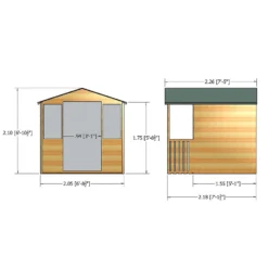 Shire Houghton 7x5 Glass Apex Shiplap Wooden Summer House - Base Not Included -Hozelock Store shire houghton 7x5 glass apex shiplap wooden summer house base not included5019804118830 02t bq
