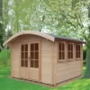 Shire Kilburn 12x14 Ft Toughened Glass Curved Tongue & Groove Wooden Cabin