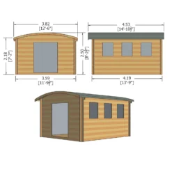 Shire Kilburn 12x14 Ft Toughened Glass Curved Tongue & Groove Wooden Cabin -Hozelock Store shire kilburn 12x14 ft toughened glass curved tongue groove wooden cabin5019804119684 02t bq