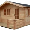 Shire Kinver 12x12 Glass Apex Tongue & Groove Wooden Cabin - Base Not Included