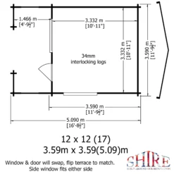 Shire Kinver 12x12 Toughened Glass Apex Tongue & Groove Wooden Cabin -Hozelock Store shire kinver 12x12 toughened glass apex tongue groove wooden cabin5019804111381 01i bq