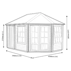 Shire Leygrove 14x10 Apex Tongue & Groove Wooden Cabin - Assembly Service Included -Hozelock Store shire leygrove 14x10 apex tongue groove wooden cabin assembly service included5019804111251 03t
