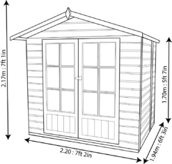 Shire Lumley 7x5 Glass Apex Shiplap Wooden Summer House - Base Included -Hozelock Store shire lumley 7x5 glass apex shiplap wooden summer house base included5397007006391 01t bq