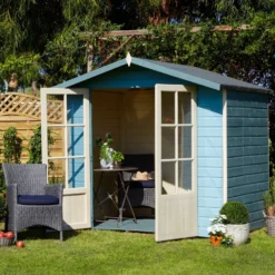 Shire Lumley 7x5 Toughened Glass Apex Shiplap Wooden Summer House - Base Not Included -Hozelock Store shire lumley 7x5 toughened glass apex shiplap wooden summer house base not included5019804210824 02i bq