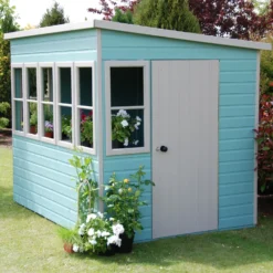 Shire Sun Pent 8x6 Ft Pent Shiplap Wooden 7 Windows Shed With Floor -Hozelock Store shire sun pent 8x6 ft pent shiplap wooden 7 windows shed with floor5019804122004 04i bq