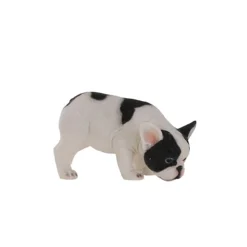 Terrastyle White, Black Resin Bulldog Garden Ornament (H)16cm