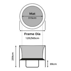 TP Toys Genius Black & Blue 12 Ft Trampoline 17 TP Toys Genius Black & Blue 12 Ft Trampoline -Hozelock Store tp toys genius black blue 12 ft trampoline5021854902123 01t bq