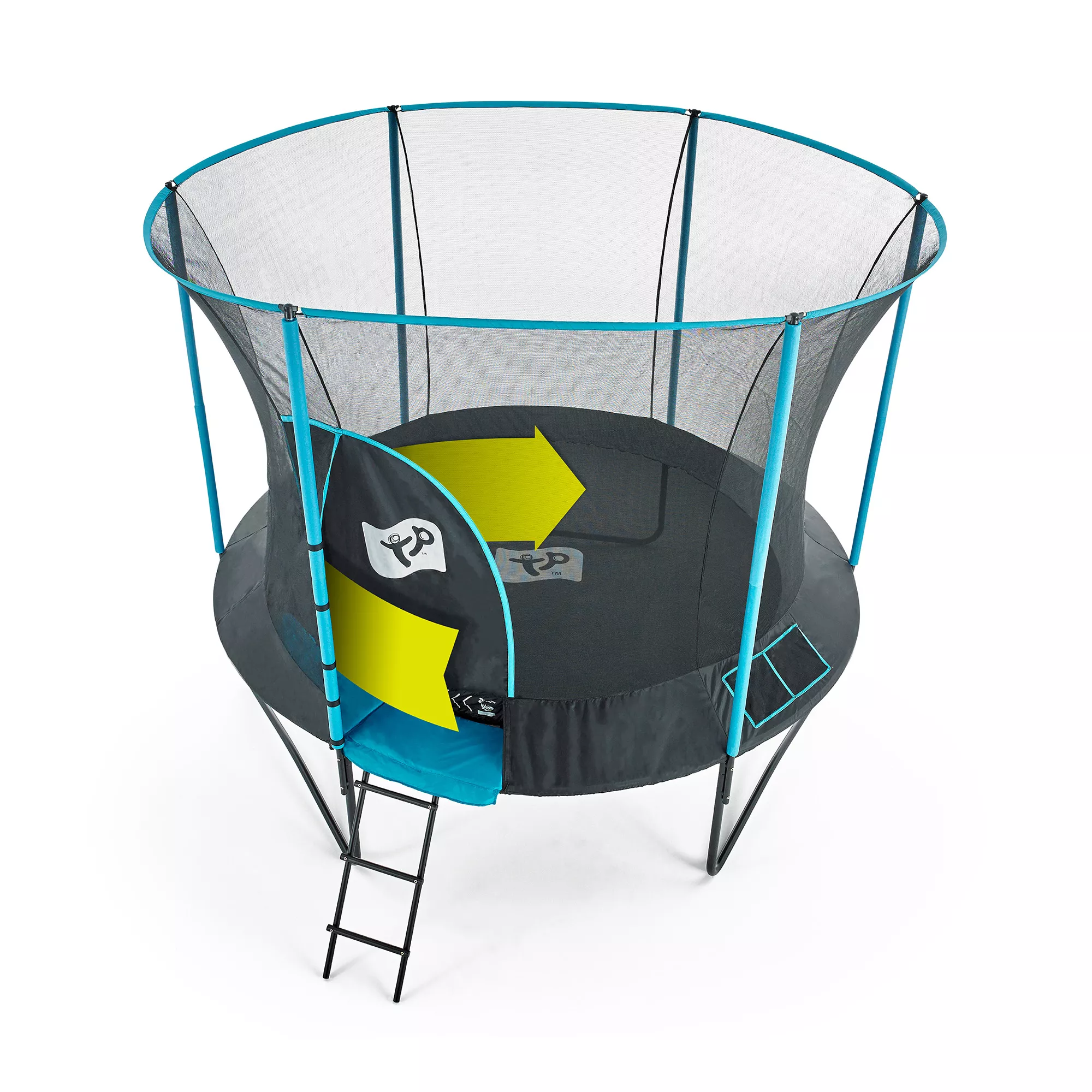 TP Toys Genius Black & Blue 12 Ft Trampoline 2 TP Toys Genius Black & Blue 12 Ft Trampoline - Image 2