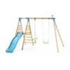 TP Toys Knightswood Double Brown & Green Wood Swing & Slide