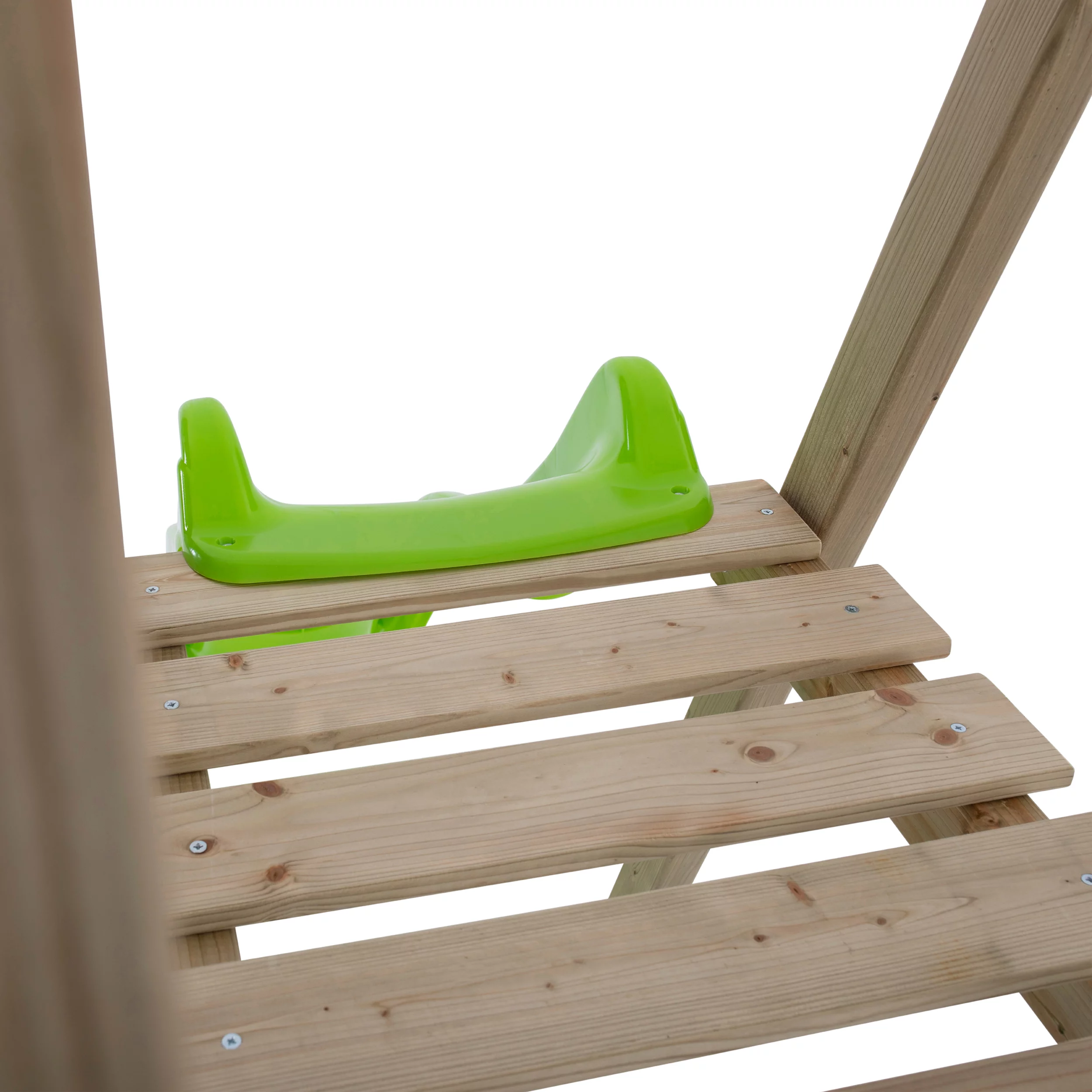 TP Toys Multi Double Green & Wood Swing & Slide (L) 2760mm X (W) 2810mm 2 TP Toys Multi Double Green & Wood Swing & Slide (L) 2760mm X (W) 2810mm - Image 2