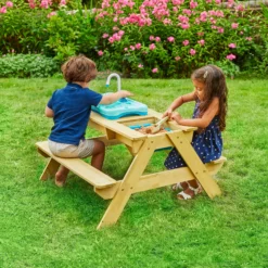 TP Toys Splash & Play Timber Sand & Water Picnic Table -Hozelock Store tp toys splash play timber sand water picnic table5021854106170 01i bq
