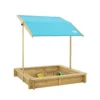 TP Toys Timber Rectangular Sand Pit With Canopy