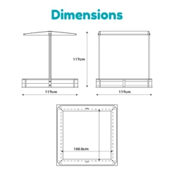 TP Toys Timber Rectangular Sand Pit With Canopy -Hozelock Store tp toys timber rectangular sand pit with canopy5021854102752 01t bq