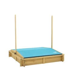 TP Toys Timber Rectangular Sand Pit With Canopy -Hozelock Store tp toys timber rectangular sand pit with canopy5021854102752 03c bq