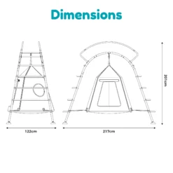 TP Toys UFO Black Metal Climbing Frame & Swing Set -Hozelock Store tp toys ufo black metal climbing frame swing set5021854108488 01t bq