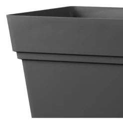 Verve Nurgul Dark Grey Plastic Square Plant Pot (Dia)38cm -Hozelock Store verve nurgul dark grey plastic square plant pot dia 38cm3663602899891 36c