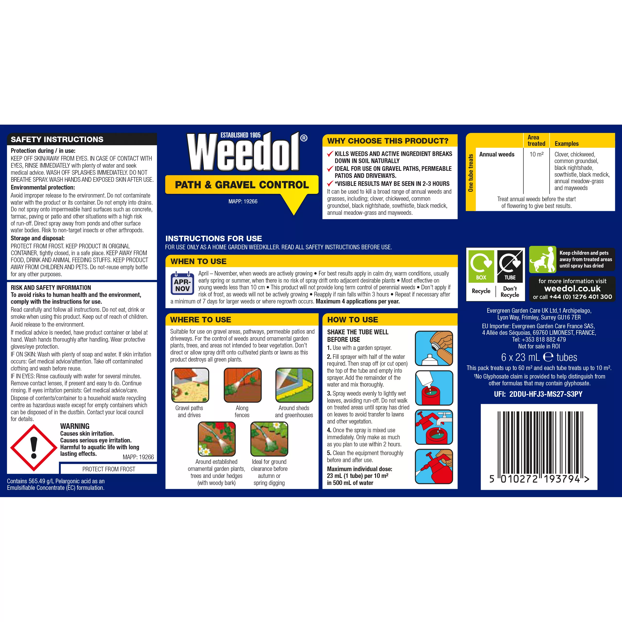 Weedol Path & Gravel Concentrated Weed Killer 0.17L, Pack Of 6 2 Weedol Path & Gravel Concentrated Weed Killer 0.17L, Pack Of 6 - Image 2